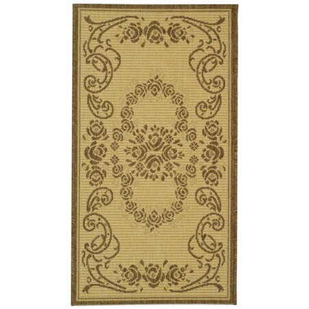 Safavieh 2 Ft. X 3 Ft. - 7 In. Accent- Indoor - Outdoor Courtyard Natural Brown Machine Made Rug CY1893-3001-2